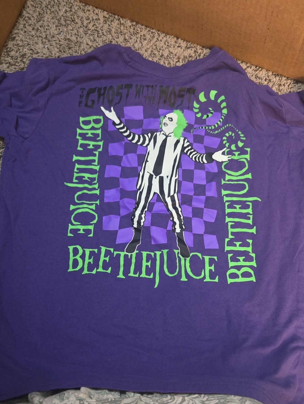 Beetlejuice Purple Graphic Tee